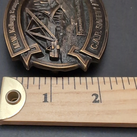 Creative Concepts Brass M.W Kellogg Company Ltd,C.A.P Safety Award Belt Buckle. - Picture 6 of 6
